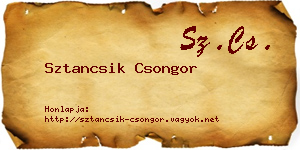 Sztancsik Csongor névjegykártya